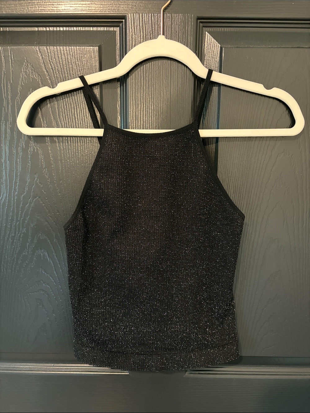 FP Movement by Free People Black Sparkle Lurex Tank